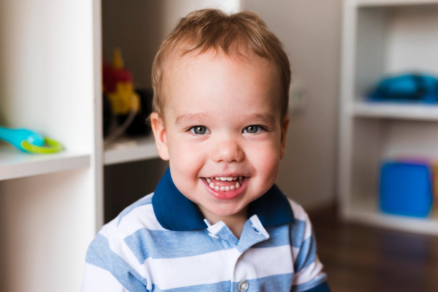Happy baby smiling